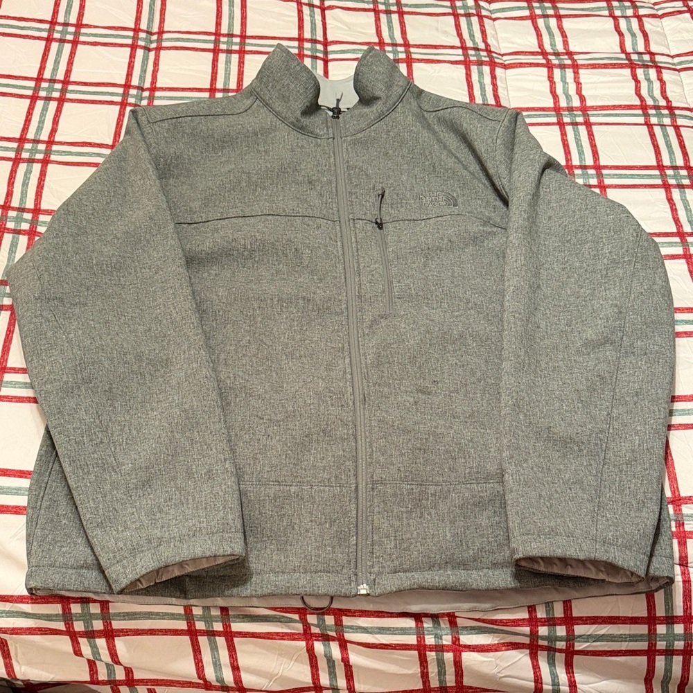 TNF Gray Full-Zip men’s apex bionic shell coat